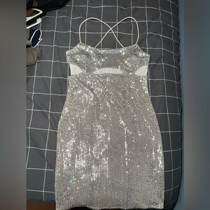 SEQUIN SILVER DRESS